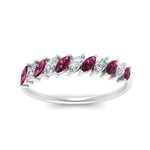 Load image into Gallery viewer, cheap-marquise-stack-diamond-band-with-pink-sapphire-in-white-gold-FD9726BGSADRPI-NL-WG.jpg