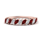 Load image into Gallery viewer, cheap-marquise-stack-diamond-band-with-ruby-in-rose-gold-FD9726BGRUDR-NL-RG.jpg