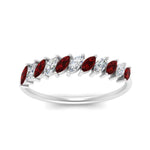 Load image into Gallery viewer, cheap-marquise-stack-diamond-band-with-ruby-in-white-gold-FD9726BGRUDR-NL-WG.jpg