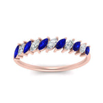 Load image into Gallery viewer, cheap-marquise-stack-diamond-band-with-sapphire-in-rose-gold-FD9726BGSABL-NL-RG.jpg