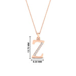 Load image into Gallery viewer, classic-alphabet-z-gold-necklace-in-FDPD11292Z-NL-RG