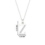 Load image into Gallery viewer, classic-alphabet-z-gold-necklace-in-FDPD11292Z-NL-WG