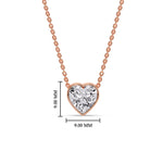 Load image into Gallery viewer, Solitaire Bezel Heart Shape Pendant