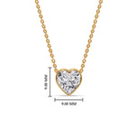 Load image into Gallery viewer, Solitaire Bezel Heart Shape Pendant