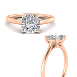 Load image into Gallery viewer, classic-cushion-cut-single-stone-diamond-ring-in-rose-gold-FD11296CURANGLE3-NL-RG