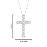 Load image into Gallery viewer, 1-carat-diamond-simple-cross-pendant-in-FDPD10825-1.00CT-NL-WG