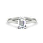Load image into Gallery viewer, Emerald Cut 4 Prong Classic Solitaire Ring