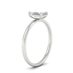 Load image into Gallery viewer, Emerald Cut 4 Prong Classic Solitaire Ring