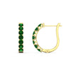 Load image into Gallery viewer, classic-emerald-huggie-hoop-earrings-in-yellow-gold-FDEAR11246GEMGR-NL-YG