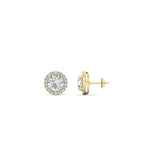 Load image into Gallery viewer, classic-halo-diamond-stud-earrings-in-yellow-gold-FDEAR10985ROANGLE1-1.00CT-NL-YG
