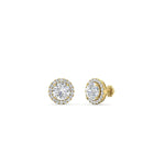 Load image into Gallery viewer, classic-halo-diamond-stud-earrings-in-yellow-gold-FDEAR10985ROANGLE1-1.00CT-NL-YG