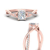 Load image into Gallery viewer, classic-infinity-floral-radiant-cut-diamond-engagement-ring-in-rose-gold-FD9986RARANGLE3-NL-RG
