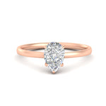 Load image into Gallery viewer, Pear Shaped 4 Prong Classic Solitaire Ring