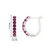 Load image into Gallery viewer, classic-pink-sapphire-huggie-hoop-earrings-in-white-gold-FDEAR11246GSADRPI-NL-WG