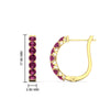 Load image into Gallery viewer, classic-pink-sapphire-huggie-hoop-earrings-in-yellow-gold-FDEAR11246GSADRPI-NL-YG