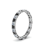 Load image into Gallery viewer, classic-princess-cut-eternity-ring-2-carat-with-black-diamond-in-white-gold-FDEWB8675PR-2.0CTGBLACKANGLE2-NL-WG