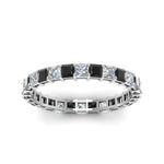 Load image into Gallery viewer, classic-princess-cut-eternity-ring-2-carat-with-black-diamond-in-white-gold-FDEWB8675PR-2.0CTGBLACKANGLE5-NL-WG