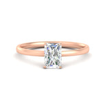Load image into Gallery viewer, Radiant Cut 4 Prong Classic Solitaire Ring