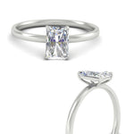 Load image into Gallery viewer, Radiant Cut 4 Prong Classic Solitaire Ring
