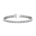 Load image into Gallery viewer, classic-radiant-cut-tennis-bracelet-in-white-gold-fdbrc10220raangle2-10-00ct-nl-wg