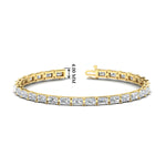 Load image into Gallery viewer, classic-radiant-cut-tennis-bracelet-in-yellow-gold-fdbrc10220raangle2-10-00ct-nl-yg