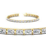 Load image into Gallery viewer, classic-radiant-cut-tennis-bracelet-in-yellow-gold-fdbrc10220raangle2-10-00ct-nl-yg