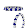 Load image into Gallery viewer, classic-round-cut-diamond-and-sapphire-1.30-carat-bezel-set-eternity-wedding-band-in-white-gold-FD8072ROBGSABLANGLE3-1.30CT-NL-WG?v=1751956564