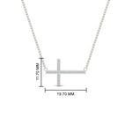Load image into Gallery viewer, classic-sideways-cross-diamond-necklace-in-FDPD11267-NL-WG