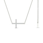 Load image into Gallery viewer, classic-sideways-cross-diamond-necklace-in-FDPD11267-NL-WG