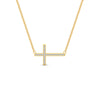 Load image into Gallery viewer, classic-sideways-cross-diamond-necklace-in-yellow-gold-FDPD11267ANGLE1-NL-YG.jpg?v=1772450547