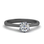 Load image into Gallery viewer, classic-six-prong-round-solitaire-engagement-ring-in-black-gold-FD9334ROR-NL-BG