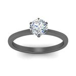 Load image into Gallery viewer, classic-six-prong-round-solitaire-engagement-ring-in-black-gold-FD9334RORANGLE5-NL-BG
