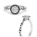 Load image into Gallery viewer, classic-vine-halo-round-black-diamond-engagement-ring-in-white-gold-FD9126RORGBLACKANGLE3-NL-WG_e64e411e-ba55-4570-9253-9fc32fbf0f2e?v=1757924964