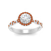 Load image into Gallery viewer, classic-vine-halo-round-orange-sapphire-engagement-ring-in-white-gold-FD9126RORGSAORANGLE5-NL-WG?v=1757924865