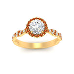 Load image into Gallery viewer, classic-vine-halo-round-orange-sapphire-engagement-ring-in-yellow-gold-FD9126RORGSAORANGLE5-NL-YG?v=1757924865