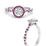 Load image into Gallery viewer, classic-vine-halo-round-pink-sapphire-engagement-ring-in-white-gold-FD9126RORGSADRPIANGLE3-NL-WG?v=1757924865