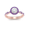 Load image into Gallery viewer, classic-vine-halo-round-purple-topaz-engagement-ring-in-rose-gold-FD9126RORGVITOANGLE5-NL-RG?v=1757924865