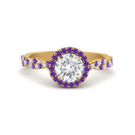 Load image into Gallery viewer, classic-vine-halo-round-purple-topaz-engagement-ring-in-yellow-gold-FD9126RORGVITO-NL-YG?v=1757924865