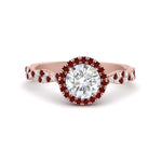 Load image into Gallery viewer, classic-vine-halo-round-ruby-engagement-ring-in-rose-gold-FD9126RORGRUDR-NL-RG?v=1757924865