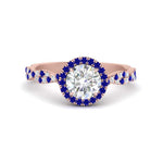 Load image into Gallery viewer, classic-vine-halo-round-sapphire-engagement-ring-in-rose-gold-FD9126RORGSABL-NL-RG?v=1757924865