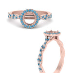 Load image into Gallery viewer, classic-vine-halo-semi-mount-blue-topaz-engagement-ring-in-rose-gold-FD9126SMRGICBLTOANGLE3-NL-RG?v=1757924987