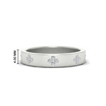 Load image into Gallery viewer, clover-leaf-flower-diamond-band-ring-in-white-gold-FD11316BANGLE3-NL-WG.jpg