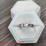 Load image into Gallery viewer, clover-leaf-flower-diamond-nature-inspired-band-in-14k-white-gold-fd11316b-3