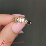 Load image into Gallery viewer, clover-leaf-flower-diamond-nature-inspired-band-in-yellow-gold-fd11316b-12