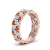 Load image into Gallery viewer, cluster-anniversary-orange-sapphire-ring-in-rose-gold-FD10124BGSAOR-NL-RG.jpg