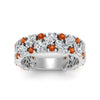Load image into Gallery viewer, cluster-anniversary-orange-sapphire-ring-in-white-gold-FD10124BGSAOR-NL-WG.jpg