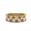 Load image into Gallery viewer, cluster-anniversary-orange-sapphire-ring-in-yellow-gold-FD10124BGSAOR-NL-YG.jpg