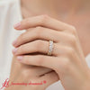 Load image into Gallery viewer, cluster-anniversary-ring-yellow-gold-fdwb10124-model