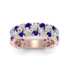 Load image into Gallery viewer, cluster-anniversary-sapphire-ring-in-rose-gold-FD10124BGSABL-NL-RG.jpg
