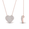 Load image into Gallery viewer, cluster-diamond-heart-necklace-in-rose-gold-FDPD10805ANGLE2-NL-RG
